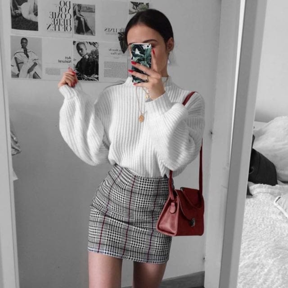 Seek plaid skirt